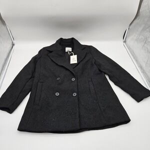 Free Assembly Womens Black Soot FA Boxy Breast Jacket Size M